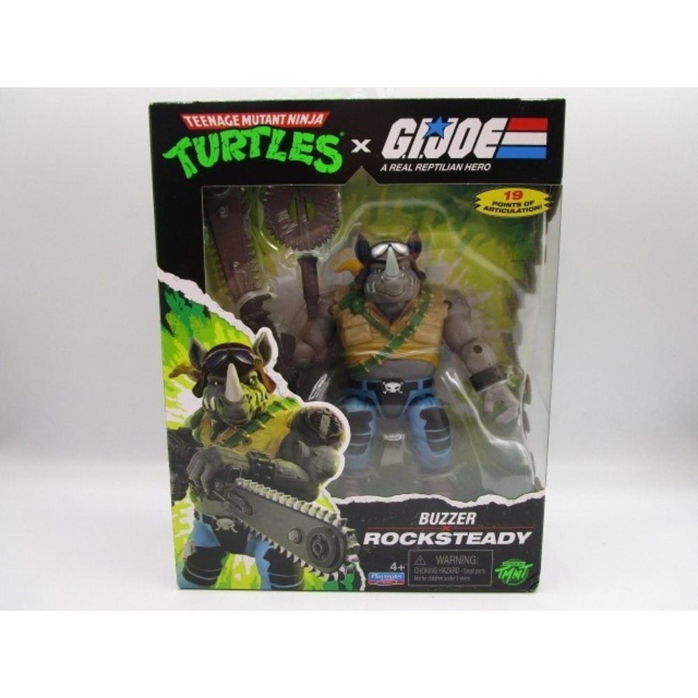 Teenage Mutant Ninja Turtles x G.I. Joe Buzzer x Rocksteady Action Figure